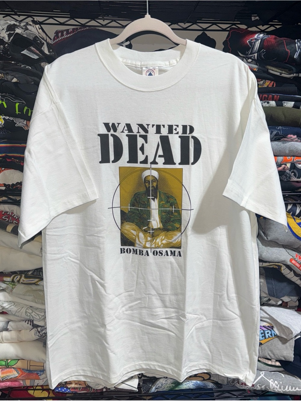 Vintage 90s NWOT Wanted Dead Bomba Osama Shirt Size Xl